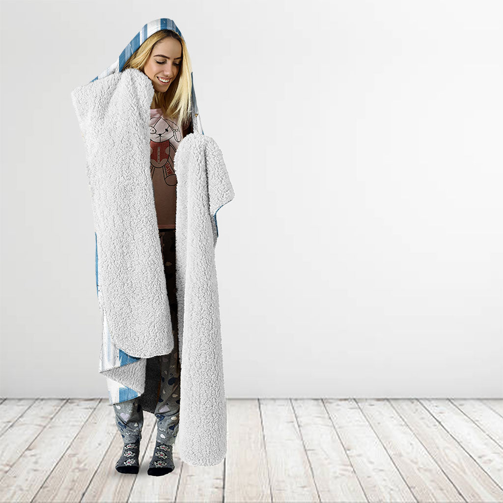 Argentina Football GOAT Hooded Blanket Four Times World Champions