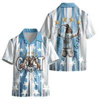 Argentina Football GOAT Kid Hawaiian Shirt Four Times World Champions