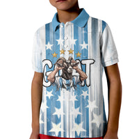 Argentina Football GOAT Kid Polo Shirt Four Times World Champions