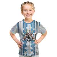 Argentina Football GOAT Kid T Shirt Four Times World Champions