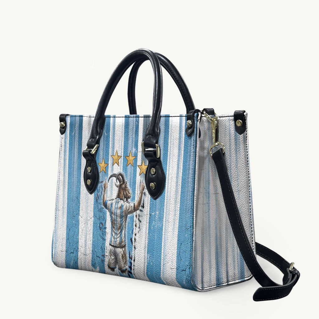 Argentina Football GOAT Leather Bag Four Times World Champions