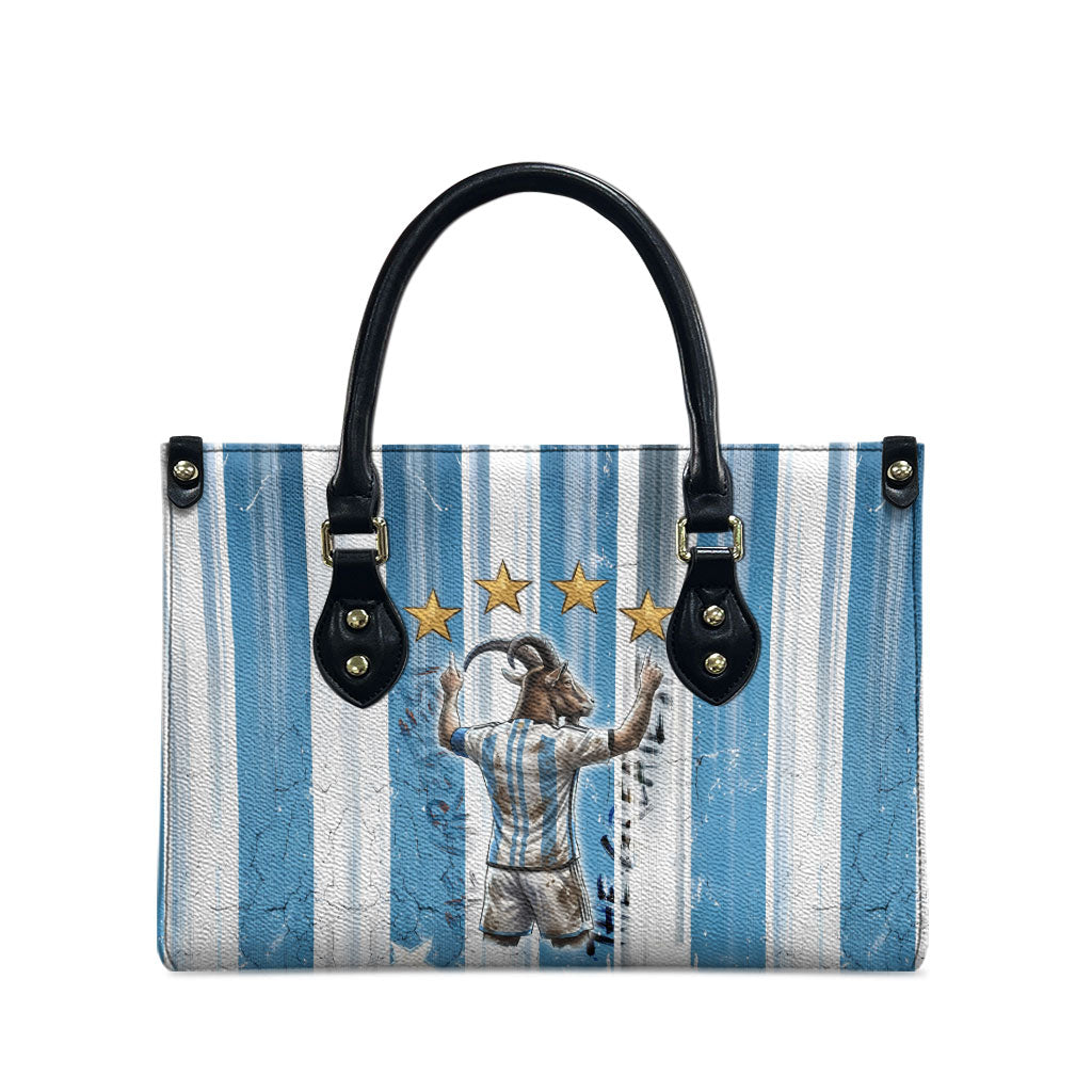 Argentina Football GOAT Leather Bag Four Times World Champions
