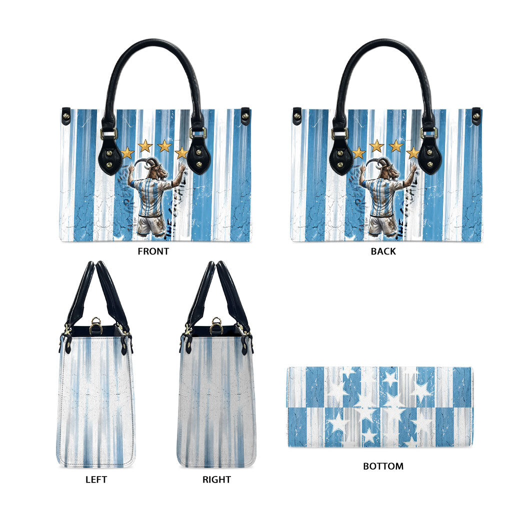 Argentina Football GOAT Leather Bag Four Times World Champions