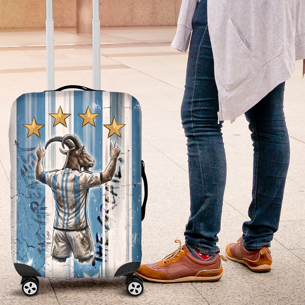 Argentina Football GOAT Luggage Cover Four Times World Champions