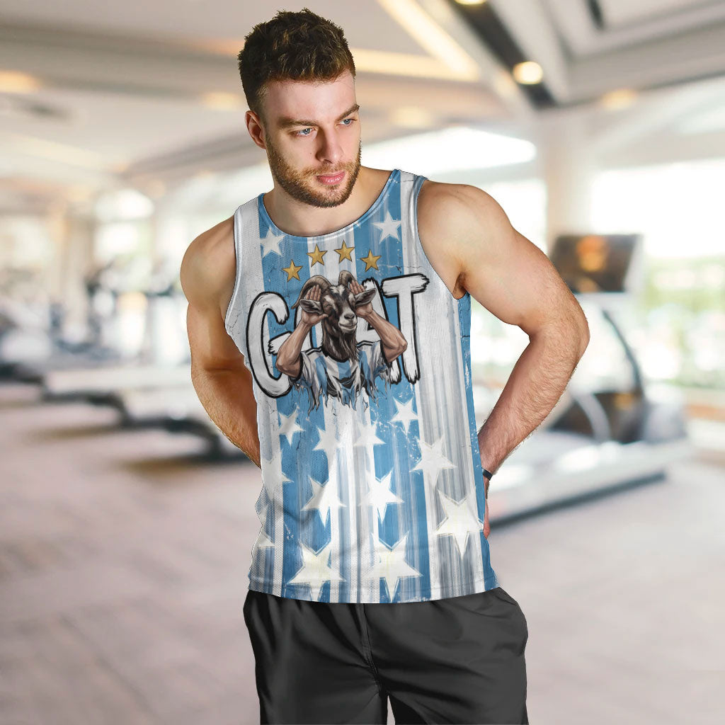Argentina Football GOAT Men Tank Top Four Times World Champions