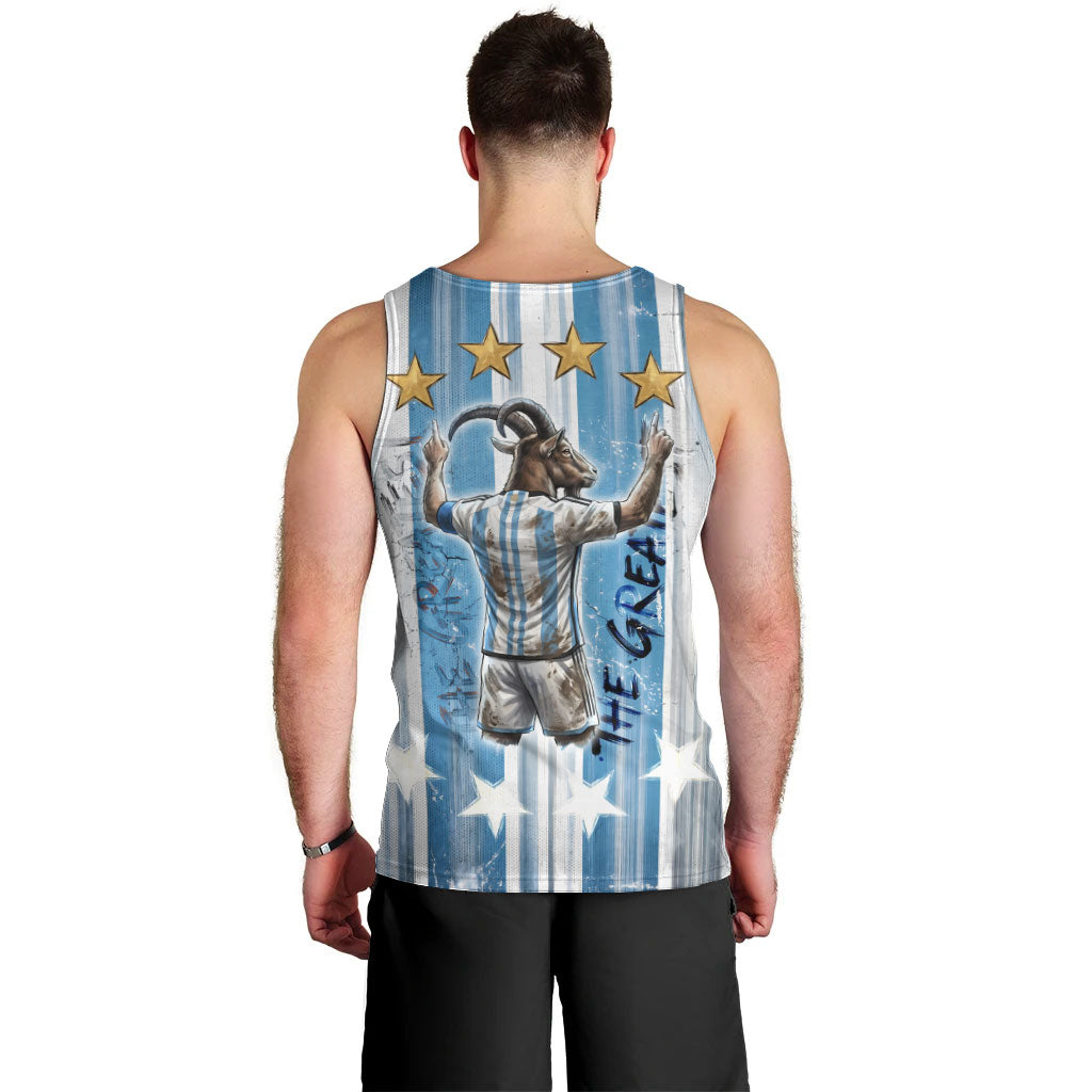 Argentina Football GOAT Men Tank Top Four Times World Champions