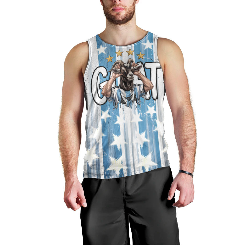 Argentina Football GOAT Men Tank Top Four Times World Champions