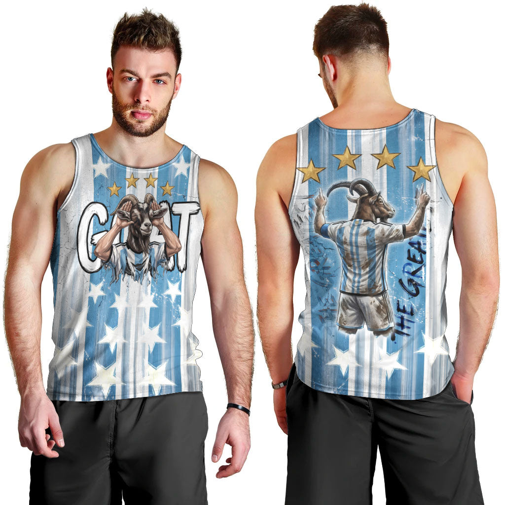Argentina Football GOAT Men Tank Top Four Times World Champions