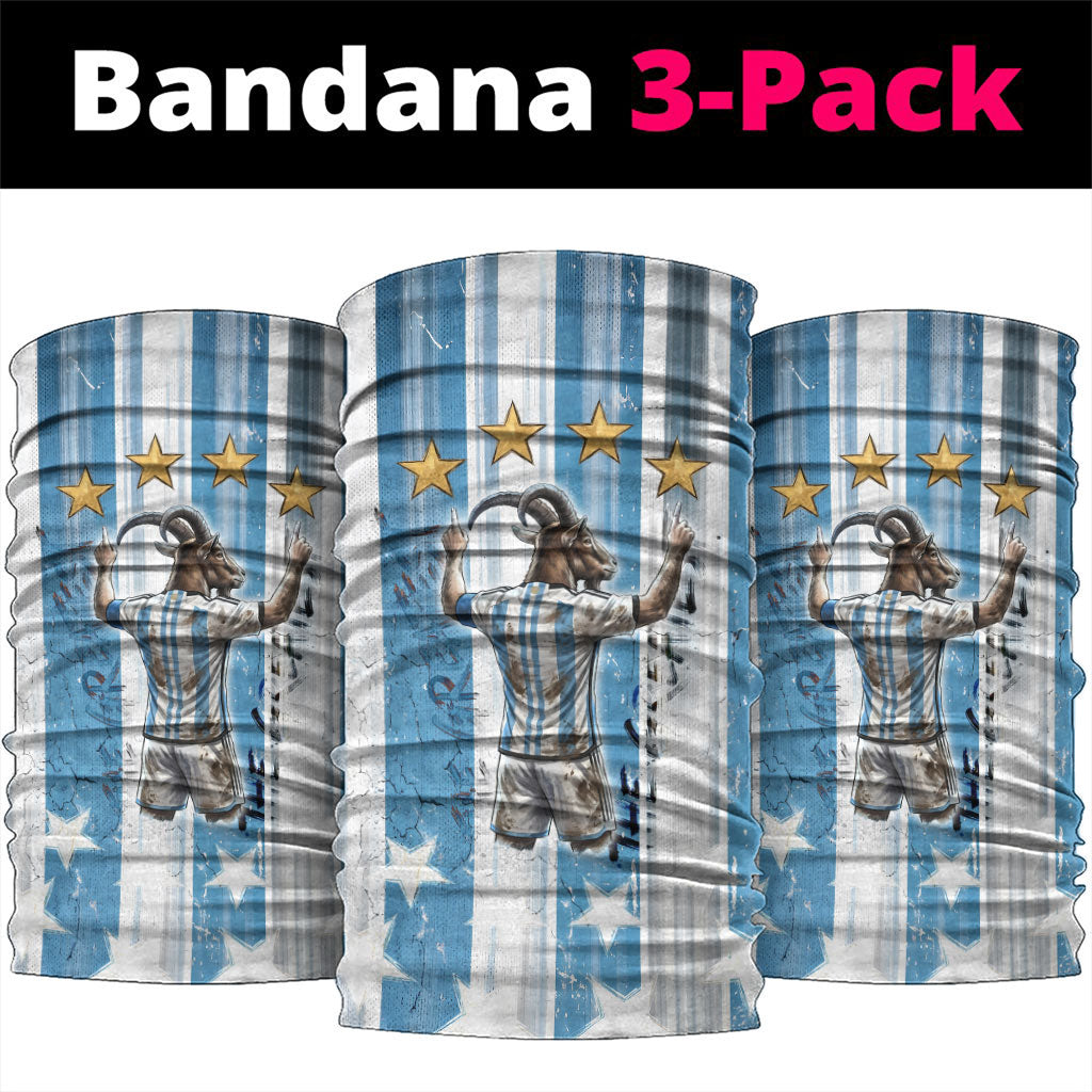 Argentina Football GOAT Neck Gaiter Four Times World Champions