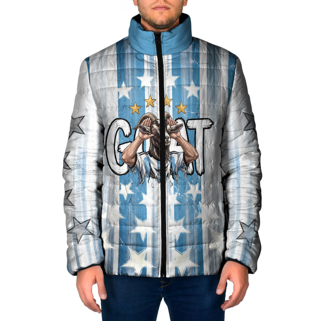 Argentina Football GOAT Padded Jacket Four Times World Champions