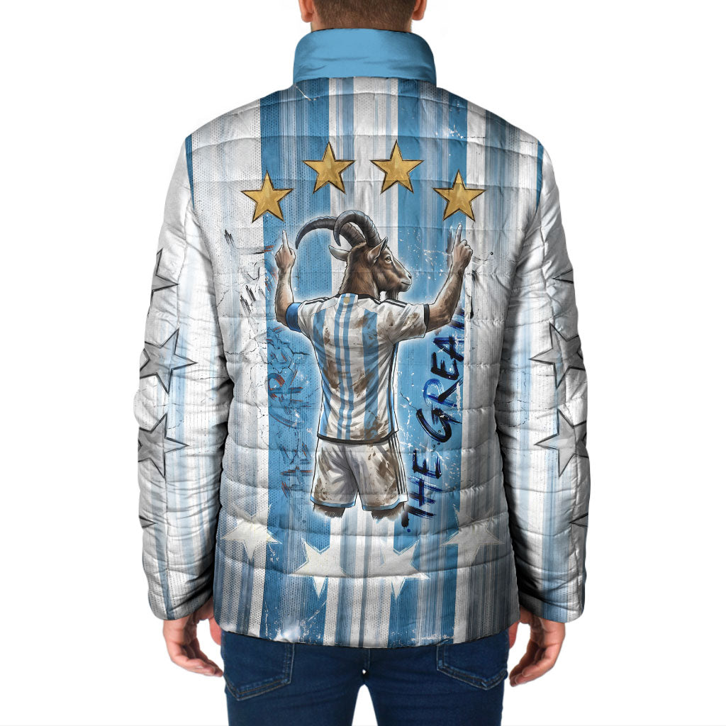 Argentina Football GOAT Padded Jacket Four Times World Champions