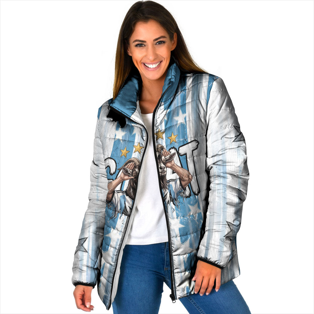 Argentina Football GOAT Padded Jacket Four Times World Champions