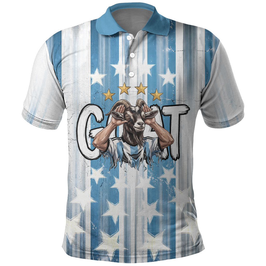 Argentina Football GOAT Polo Shirt Four Times World Champions