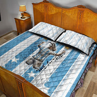 Argentina Football GOAT Quilt Bed Set Four Times World Champions