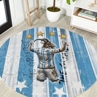 Argentina Football GOAT Round Carpet Four Times World Champions