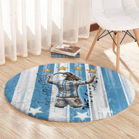 Argentina Football GOAT Round Carpet Four Times World Champions