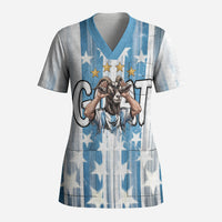 Argentina Football GOAT Scrub Top Four Times World Champions