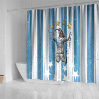Argentina Football GOAT Shower Curtain Four Times World Champions