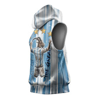 Argentina Football GOAT Sleeveless Hoodie Four Times World Champions