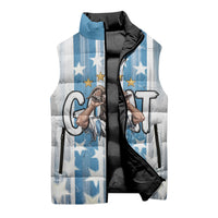 Argentina Football GOAT Sleeveless Puffer Jacket Four Times World Champions