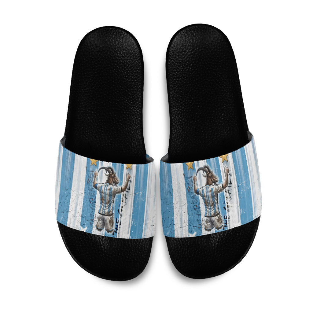 Argentina Football GOAT Slide Sandals Four Times World Champions