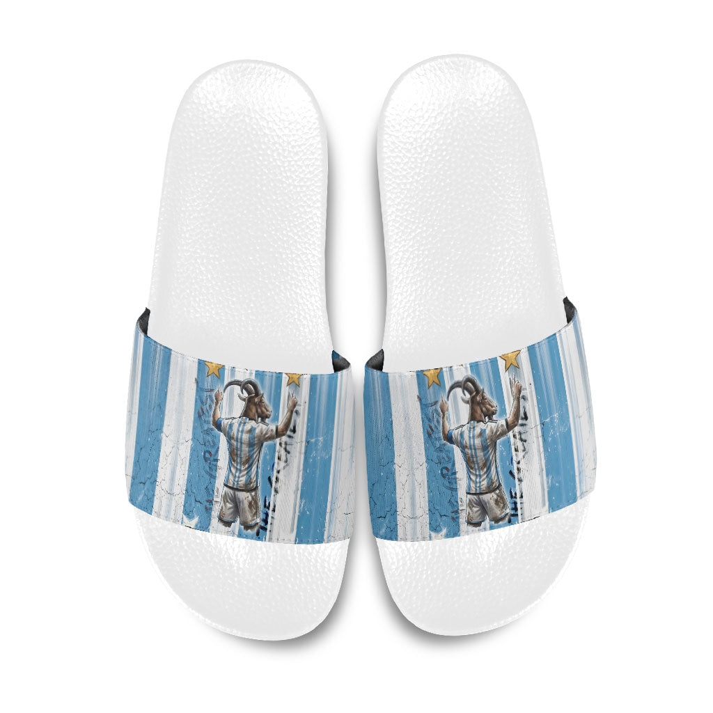 Argentina Football GOAT Slide Sandals Four Times World Champions