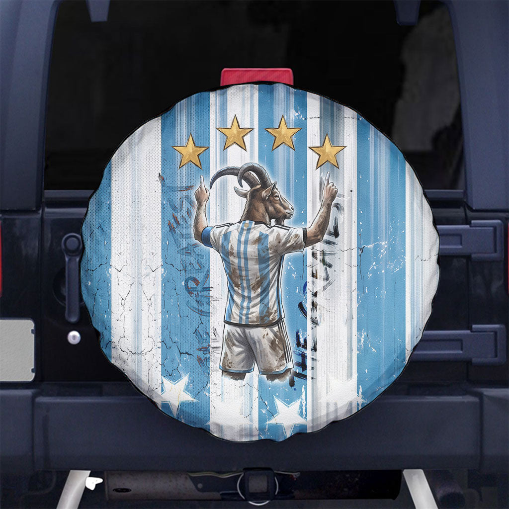 Argentina Football GOAT Spare Tire Cover Four Times World Champions