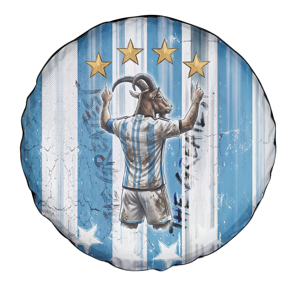 Argentina Football GOAT Spare Tire Cover Four Times World Champions