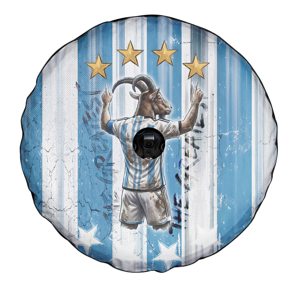 Argentina Football GOAT Spare Tire Cover Four Times World Champions