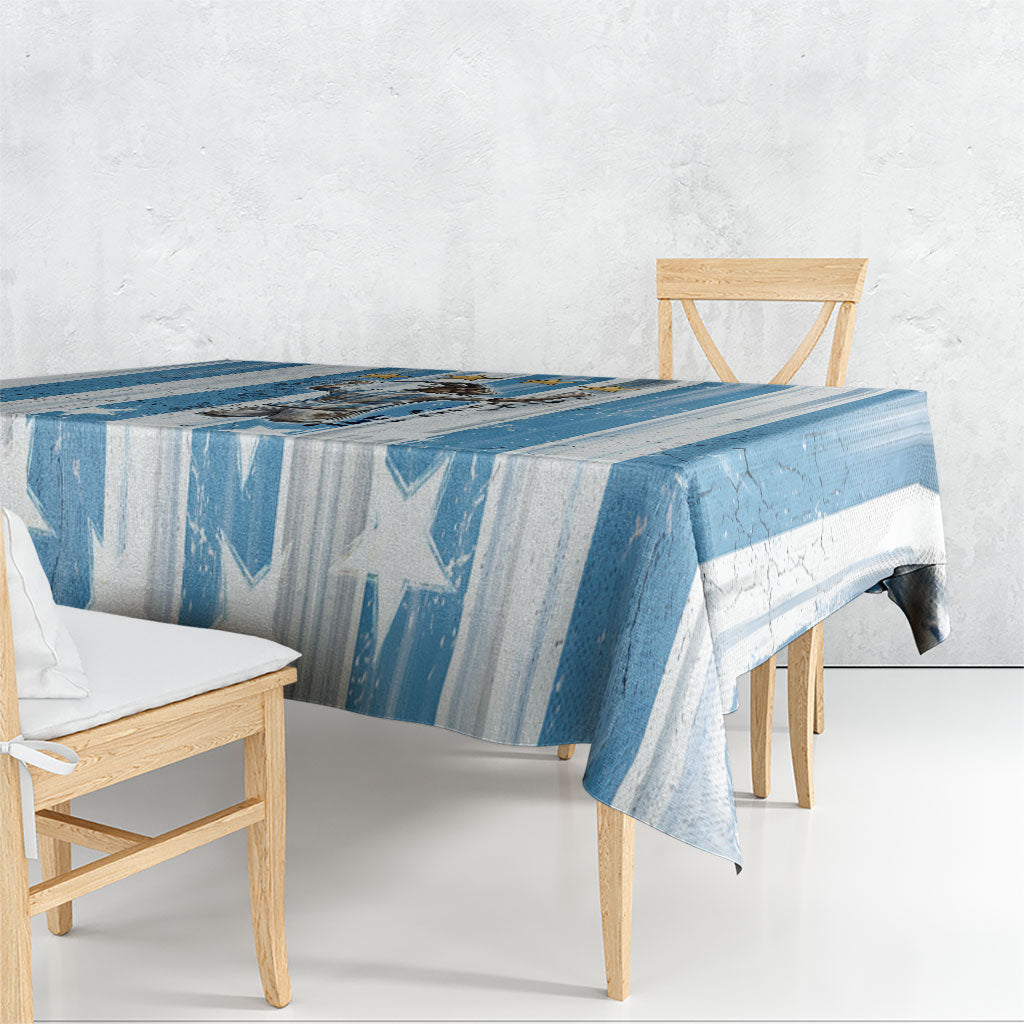Argentina Football GOAT Tablecloth Four Times World Champions