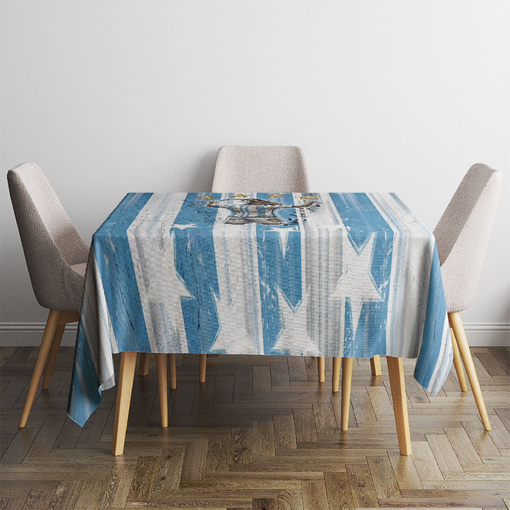Argentina Football GOAT Tablecloth Four Times World Champions