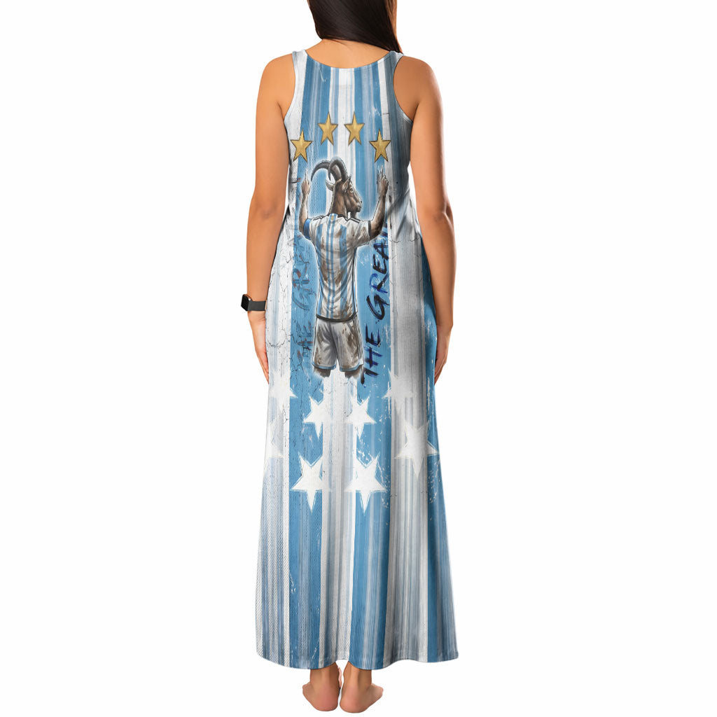 Argentina Football GOAT Tank Maxi Dress Four Times World Champions