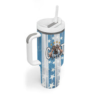 Argentina Football GOAT Tumbler With Handle Four Times World Champions