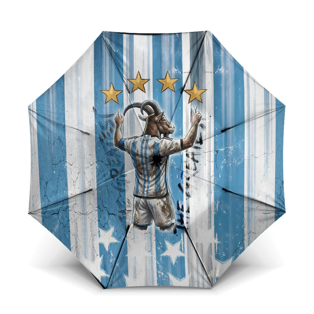 Argentina Football GOAT Umbrella Four Times World Champions