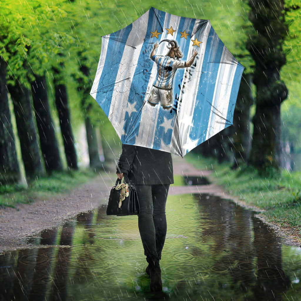 Argentina Football GOAT Umbrella Four Times World Champions
