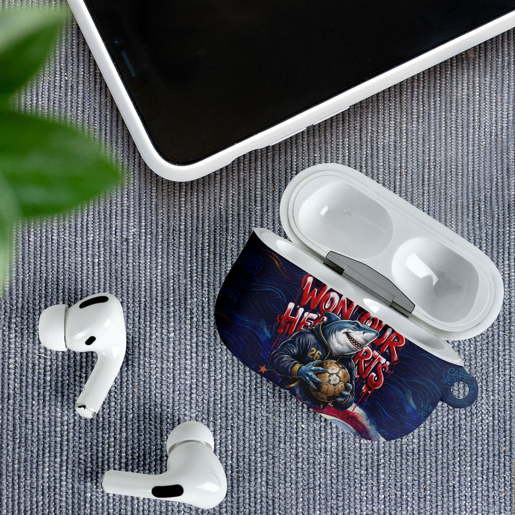 Cape Verde World Football 2026 AirPods Case Blue Sharks Won Our Hearts - Oil Paint Style