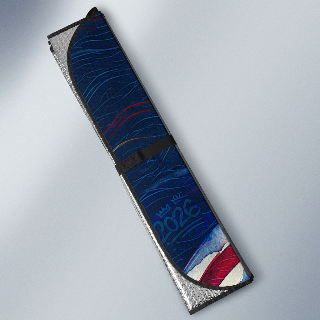 Cape Verde World Football 2026 Auto Sun Shade Blue Sharks Won Our Hearts - Oil Paint Style