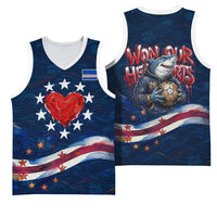 Cape Verde World Football 2026 Basketball Jersey Blue Sharks Won Our Hearts - Oil Paint Style
