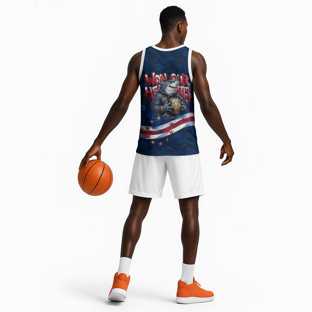 Cape Verde World Football 2026 Basketball Jersey Blue Sharks Won Our Hearts - Oil Paint Style