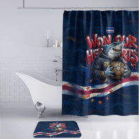 Cape Verde World Football 2026 Bathroom Set Blue Sharks Won Our Hearts - Oil Paint Style