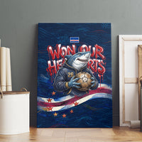 Cape Verde World Football 2026 Canvas Wall Art Blue Sharks Won Our Hearts - Oil Paint Style