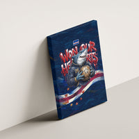 Cape Verde World Football 2026 Canvas Wall Art Blue Sharks Won Our Hearts - Oil Paint Style