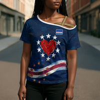 Cape Verde World Football 2026 Cross Shoulder Shirt Blue Sharks Won Our Hearts - Oil Paint Style