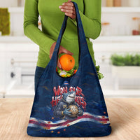 Cape Verde World Football 2026 Grocery Bag Blue Sharks Won Our Hearts - Oil Paint Style