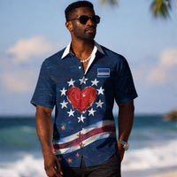 Cape Verde World Football 2026 Hawaiian Shirt Blue Sharks Won Our Hearts - Oil Paint Style