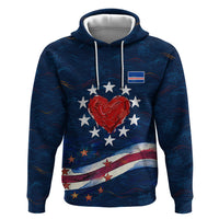 Cape Verde World Football 2026 Hoodie Blue Sharks Won Our Hearts - Oil Paint Style