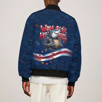 Cape Verde World Football 2026 Sleeve Zip Bomber Jacket Blue Sharks Won Our Hearts - Oil Paint Style