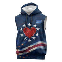 Cape Verde World Football 2026 Sleeveless Hoodie Blue Sharks Won Our Hearts - Oil Paint Style