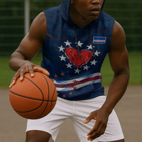 Cape Verde World Football 2026 Sleeveless Hoodie Blue Sharks Won Our Hearts - Oil Paint Style
