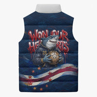Cape Verde World Football 2026 Sleeveless Puffer Jacket Blue Sharks Won Our Hearts - Oil Paint Style